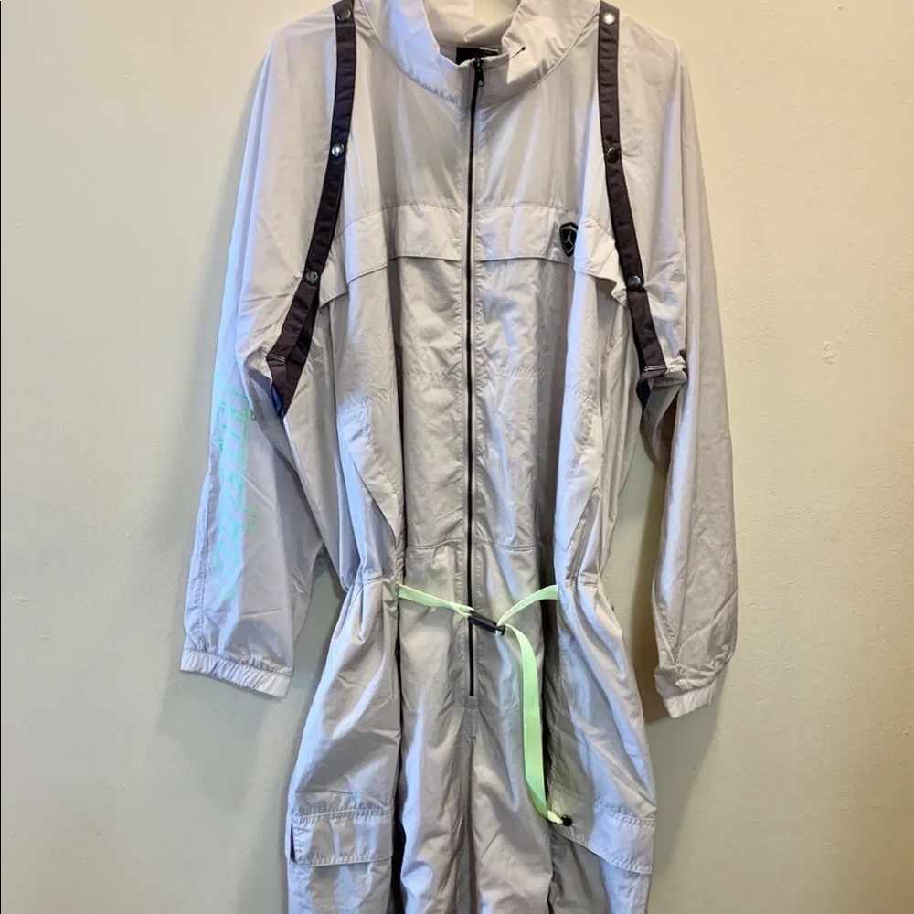 Nike Air Jordan Womens Gray Flight Suit Romper Shorts Loose Fit 3XL